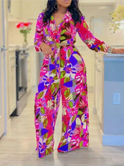 2024 Stylish Printed Long Sleeve Suit Set - Trendy Mix