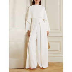 Long Sleeve Wrap Solid Color Zipper Jumpsuit - Trendy Mix