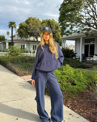 Spring And Autumn Women's Fashion Hooded Sports Leisure Sweaters Suit - Trendy Mix