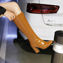 Winter High Heel Riding Boots - Trendy Mix