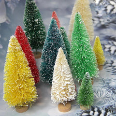8PCS Mini Christmas Pine Trees for Home Decoration - Trendy Mix