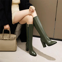 Winter High Heel Riding Boots - Trendy Mix