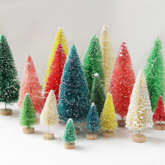 8PCS Mini Christmas Pine Trees for Home Decoration - Trendy Mix