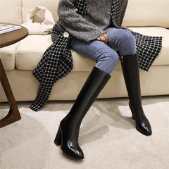 Winter High Heel Riding Boots - Trendy Mix