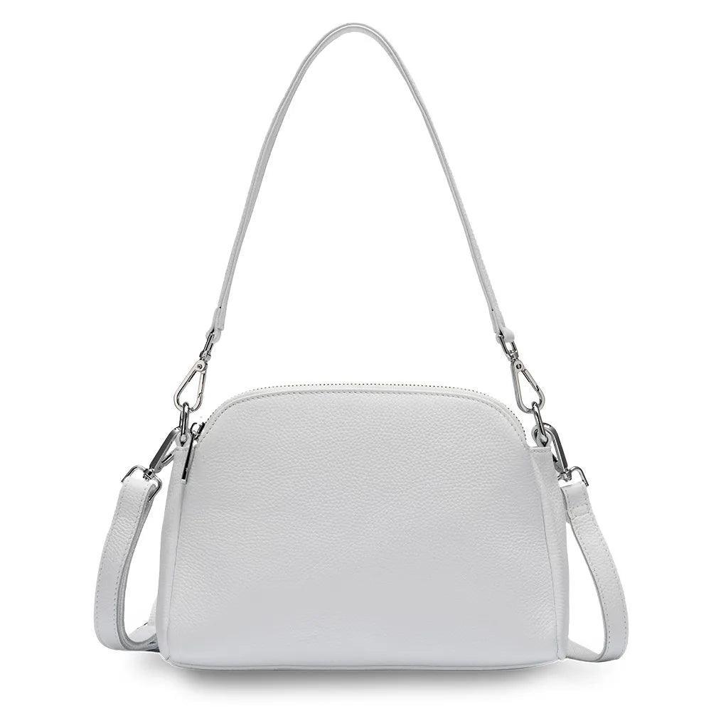 Chic Shell-Shape Leather Shoulder Bag - Trendy Mix