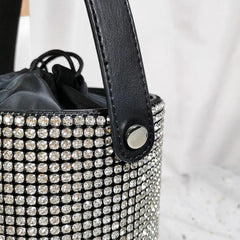 Dazzling Rhinestone Bucket Clutch Bag - Trendy Mix