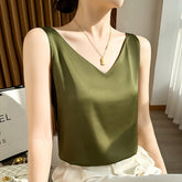 Plus Size Satin Vest Suit