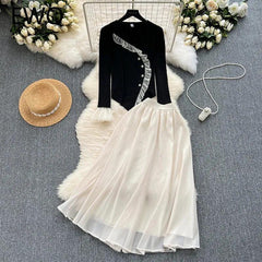 Casual Autumn 2-Piece Ruffle Set - Trendy Mix