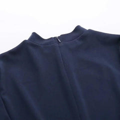 Spring-Autumn Bodycon Mini Dress with Pockets - Trendy Mix