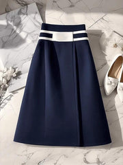 White Knit Sweater & Midi Skirt Set