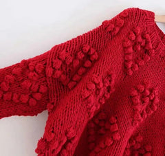 Oversized Knit Sweater - Trendy Mix