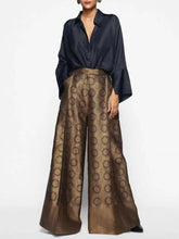 Bohohipei Vintage Dot High-Waisted Wide Leg Pants - Trendy Mix