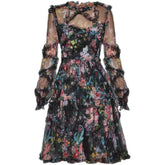 Lantern Sleeve Floral-Print Summer Dress - Trendy Mix