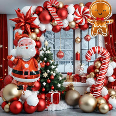 Christmas Santa Balloons & Garland Decor - Trendy Mix
