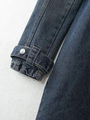 2024 Autumn Mid - length Denim Trench For Women Belt On Waist Loose Lapel Windbreaker Female New - Trendy Mix