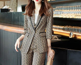 Tesco Formal Blazer For Women Jackets And Pants 2 Piece Set Business Suits Work Wear - Trendy Mix