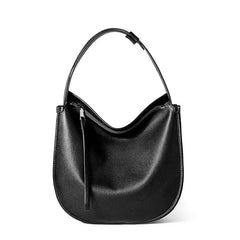 Classic Brown Leather Hobo Bag - Trendy Mix
