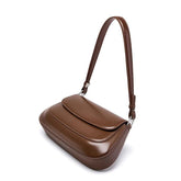 Elegant French-Style Leather Shoulder Bag - Trendy Mix