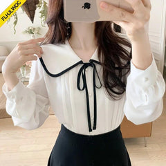 Charming Pink Bow-Tie Blouse - Trendy Mix