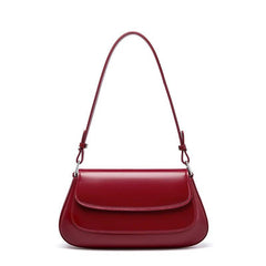 Elegant French-Style Leather Shoulder Bag - Trendy Mix
