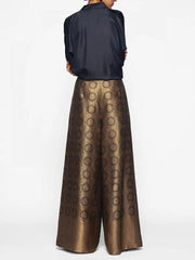 Bohohipei Vintage Dot High-Waisted Wide Leg Pants - Trendy Mix