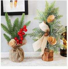 25CM Mini Christmas Tree Desktop Decoration - Trendy Mix