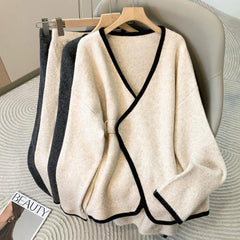 Fall/Winter Knitted V-Neck Sweater & Skirt Set