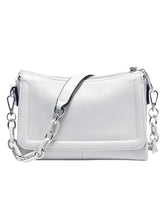 Soft Leather Bag with Acrylic Chain - Trendy Mix