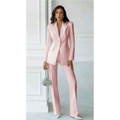 Elegant Women's Winter Suit Two-Piece Pant Set - Trendy Mix