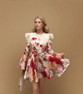 Famous Fashion Designer Vintage Bloom Mini Dress - Trendy Mix