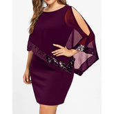 Sparkle & Sleek Off-Shoulder Mini Dress - Trendy Mix