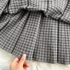 Women Chic Elegant Patchwork Half High Collar Long Sleeve Bodycon Knit Dress Sexy Fashion Elastic Slim A-line Dress - Trendy Mix