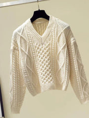 Women Autumn Winter Warm Knitted Two Pieces Sets Korean Long Sleeve Pullover Sweater Top And High Waist Skirts Sets - Trendy Mix