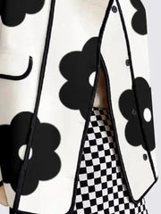 Elegant Flower Print Women’s Jacket 2024 - Trendy Mix