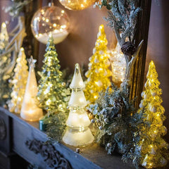 Christmas Tree Glass Night Light Decor - Trendy Mix