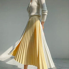 Fashion Contrast Blazer & Skirt Set - Trendy Mix