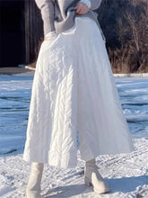 Super Loose Winter Culotte Down Cotton Pants Women Elegant Snow Wear Wide Leg Pants - Trendy Mix