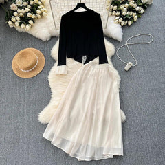 Casual Autumn 2-Piece Ruffle Set - Trendy Mix