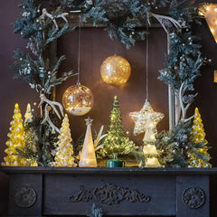 Christmas Tree Glass Night Light Decor - Trendy Mix