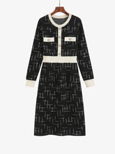 Vintage New Women's Clothing Elegant Slim Casual 2024 Korean Fashion Buttons Lady O-neck Long Sleeve Temperament Dresses Sweet - Trendy Mix