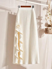 2025 High Waist A-line Skirt - Knitted Irregular style
