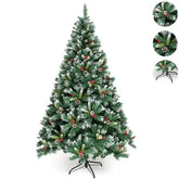 Artificial PVC Christmas Tree with Red Fruits & Pinecones - Trendy Mix