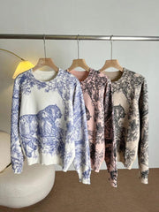 Luxury Printing Pullover Sweater - Trendy Mix