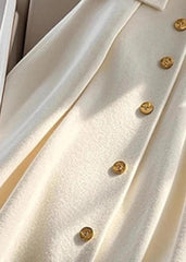 Elegant Single-Breasted Pleated Skirt - Trendy Mix