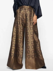 Bohohipei Vintage Dot High-Waisted Wide Leg Pants - Trendy Mix