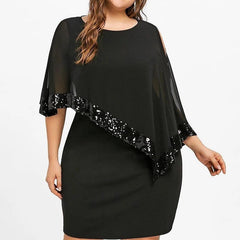 Sparkle & Sleek Off-Shoulder Mini Dress - Trendy Mix