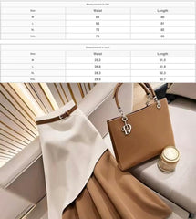 Autumn/Winter Coffee Color Maxi Skirt