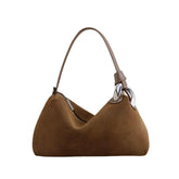 Upgraded Dark Red Coffee Suede Tote - Trendy Mix