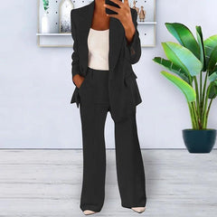 Spring Fall Fashion Women's Jacket Coat Pants 2 Piece Sets Office Lady Blazer Pants Sets Tracksuit Sets Female Coat Outfits New - Trendy Mix