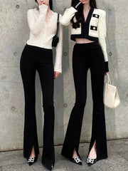 Premium Wool Blazer & Micro-Pants Suit Set - Trendy Mix